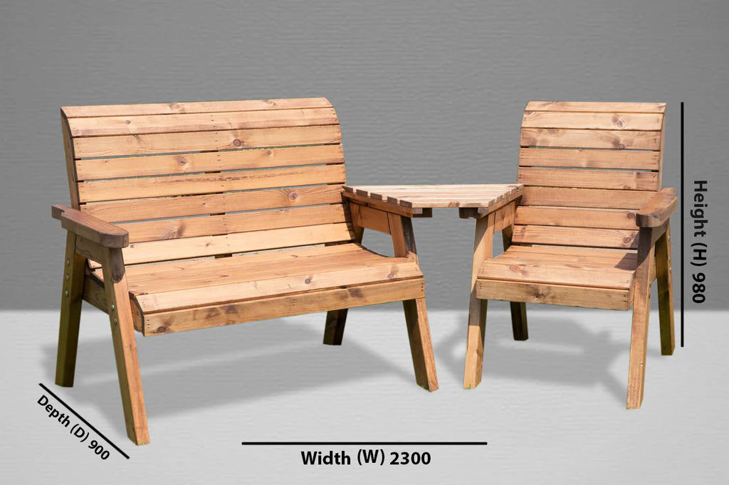 3 Seater Companion Set Angled - BROWNS PET RANGE