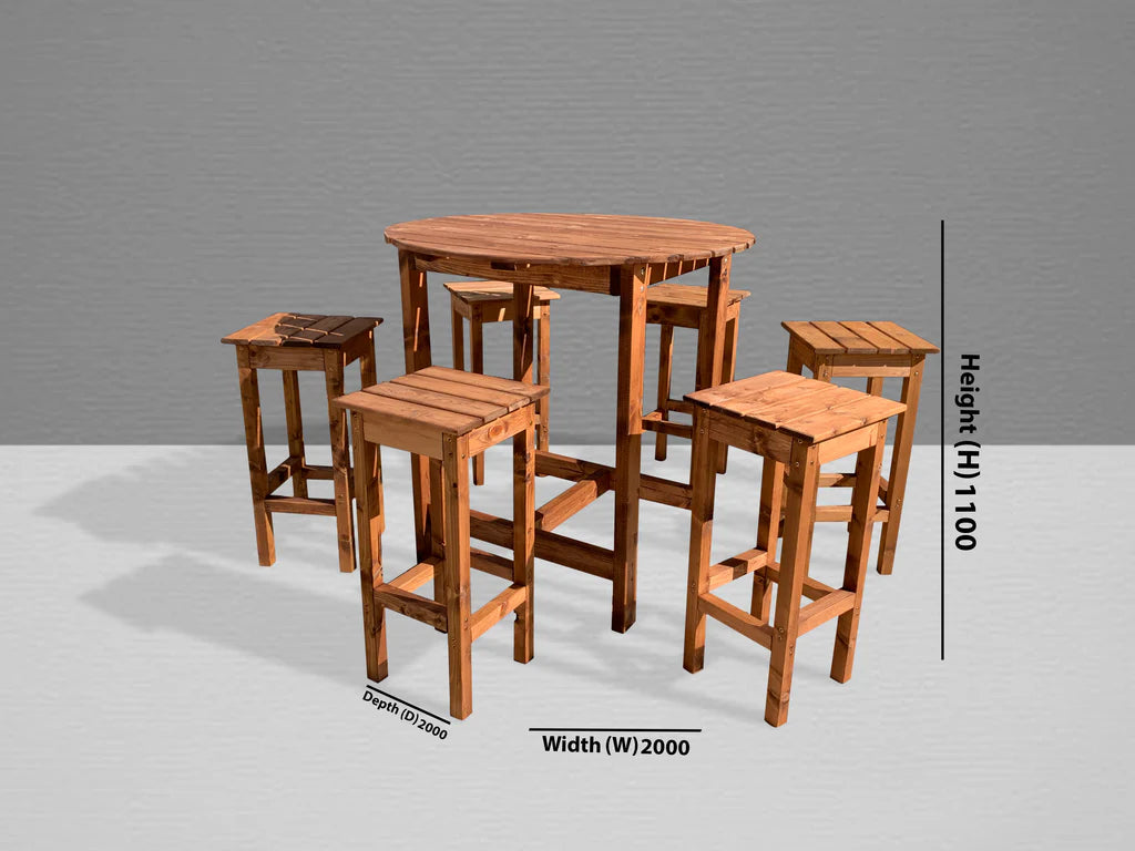 Alfresco Bar Set Six Seater - BROWNS PET RANGE