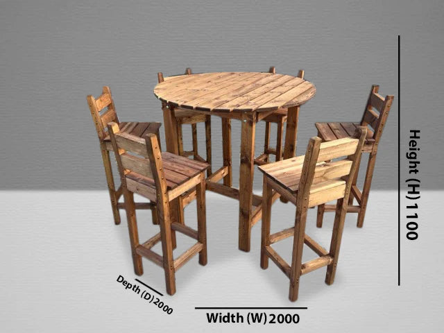 Deluxe Alfresco Bar Set Six Seater - BROWNS PET RANGE