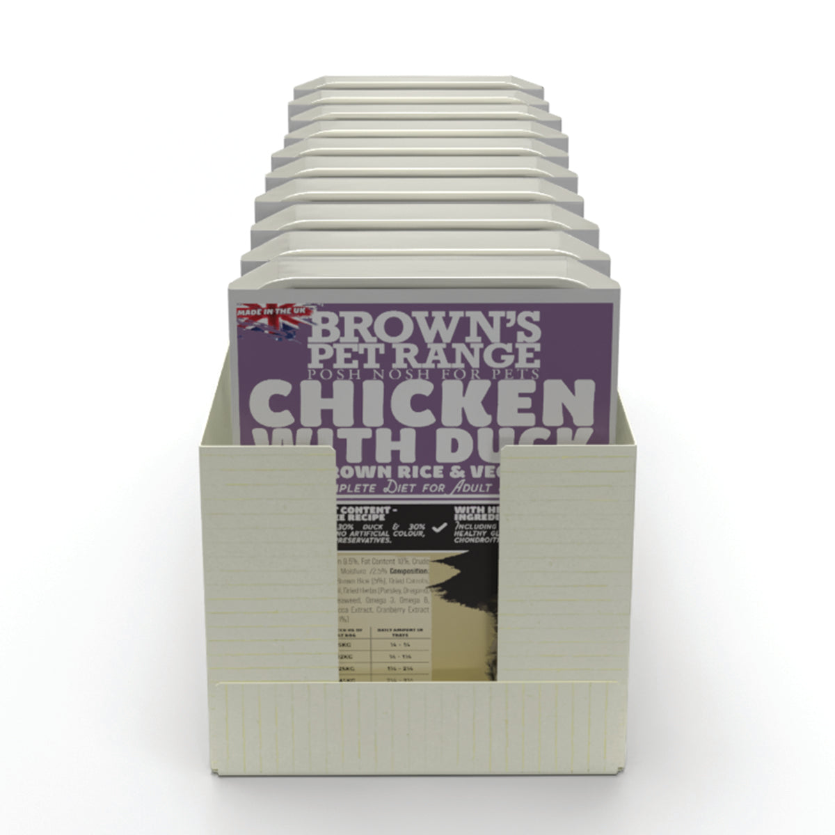 Brown's Hearty Dinners | Chicken & Duck with Brown Rice & Veg - BROWNS PET RANGE