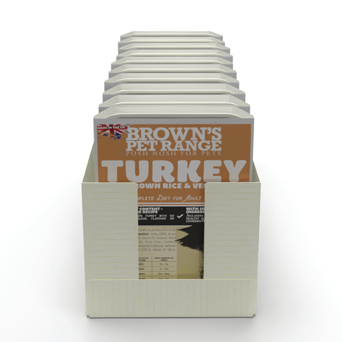 Brown's Hearty Dinners | Turkey with Brown Rice & Veg - BROWNS PET RANGE