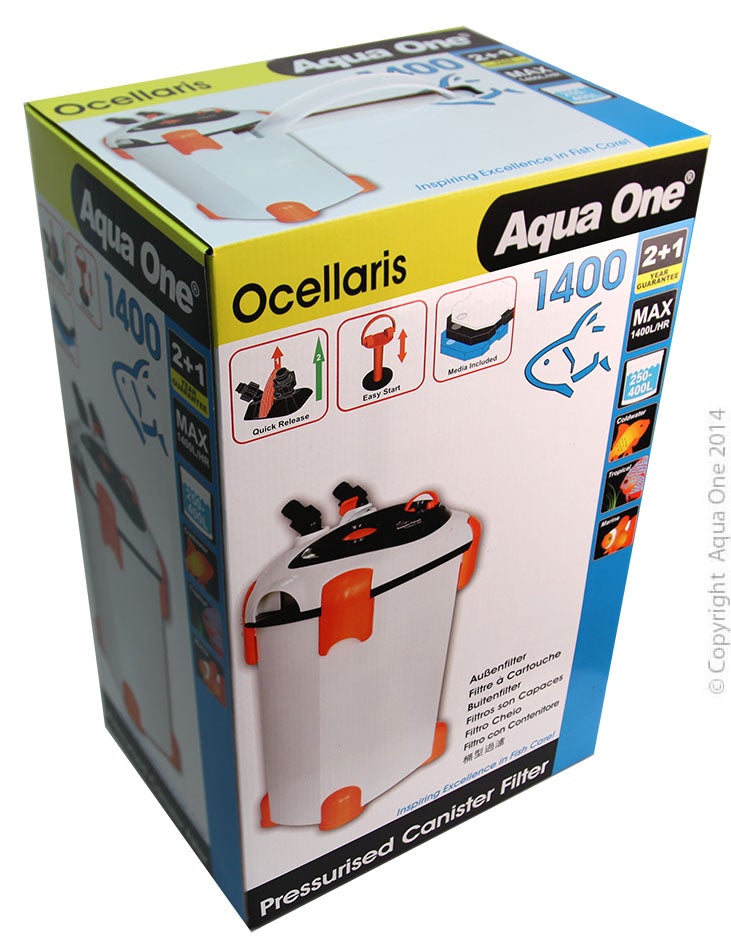 Aqua One Ocellaris Pressurised Canister Filter Ocellaris 1400 - BROWNS PET RANGE
