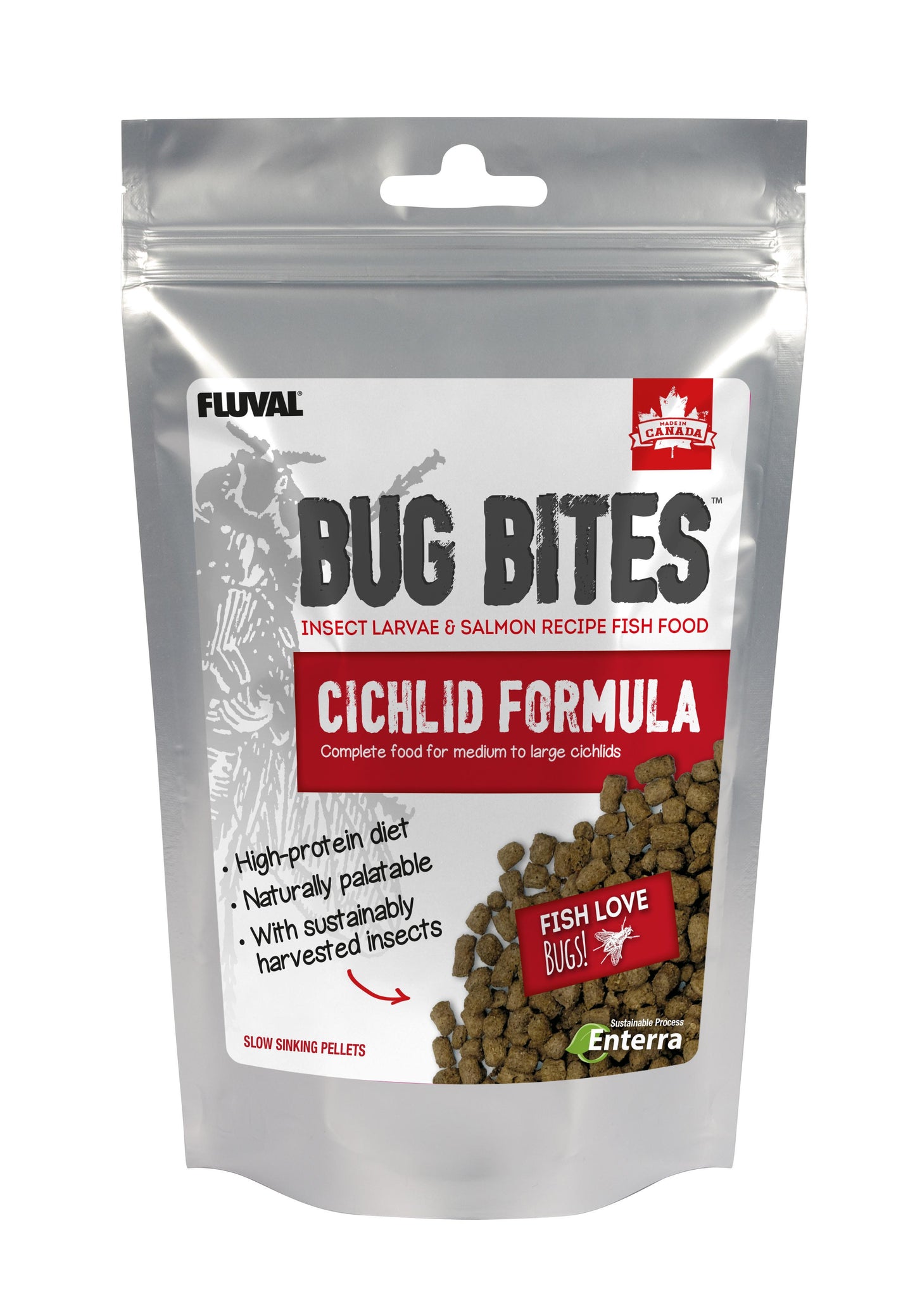 Fluval Bug Bites Cichlid Formula (Small - Medium Cichlids) Granules - - Browns Pet Range