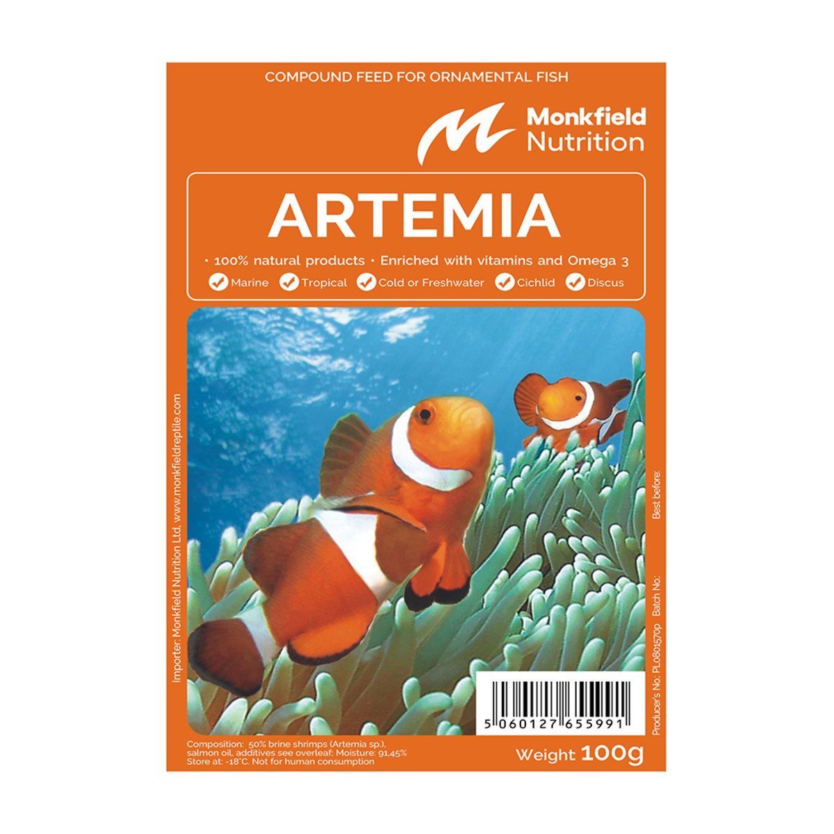 Frozen Artemia 1kg (10 pack) – BROWNS PET RANGE
