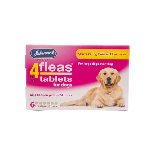 Johnson's Dog Flea Tablets for Large Dogs (Size Varieties) - BROWNS PET RANGE