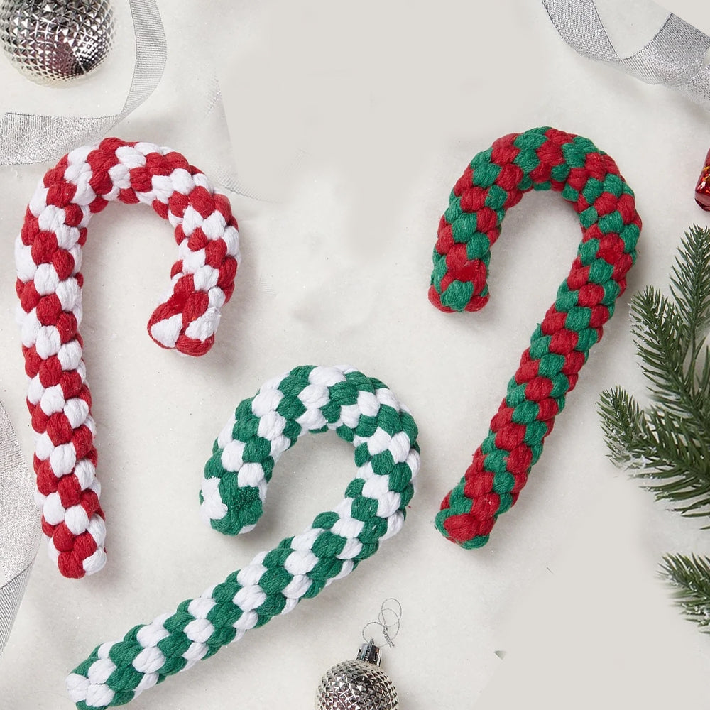 Brown's Christmas | Candy Cane Rope Toy - BROWNS PET RANGE