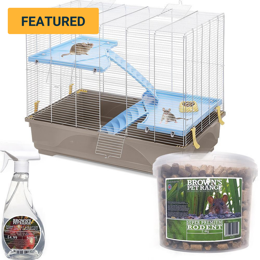 Imac Ratto 80 Middi Rat Cage with Free Food Disinfectant