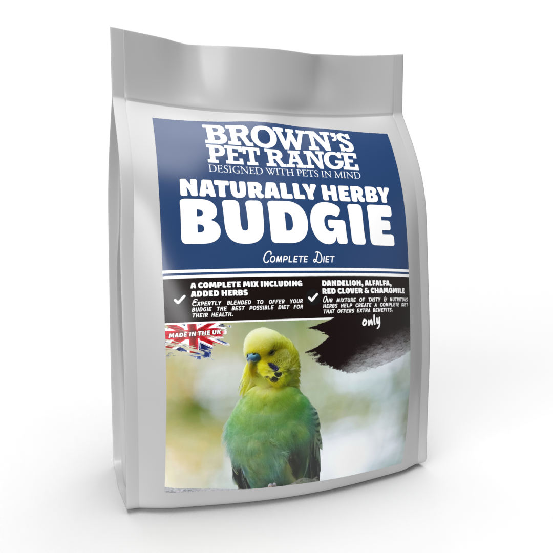Posh Nosh for Budgies Natural Herb Budgie BROWNS PET RANGE
