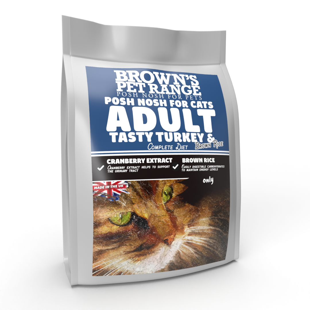 Tasty Turkey & Brown Rice 1.5kg Posh Nosh For Cats BROWNS PET RANGE